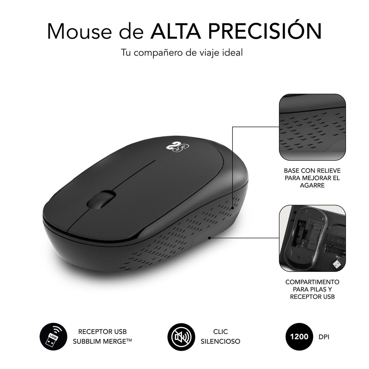 Set SUBBLIM Harmony Ratón/Alfombrilla (SUBMP-03HP001)