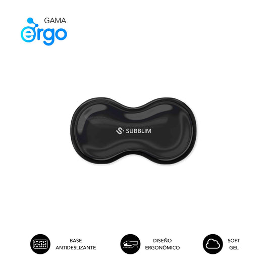 Reposamuñecas SUBBLIM Cristal Flex Negro (SUBMP-04E091)
