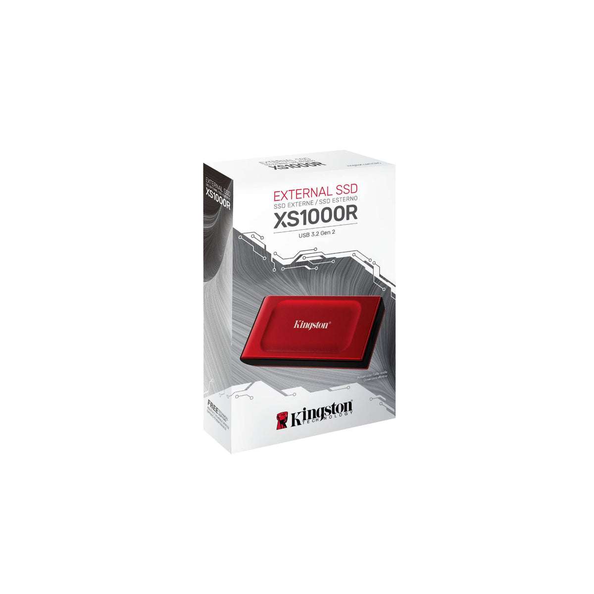 SSD Kingston XS1000 2Tb USB-C 3.1 Rojo (SXS1000R/2000G)