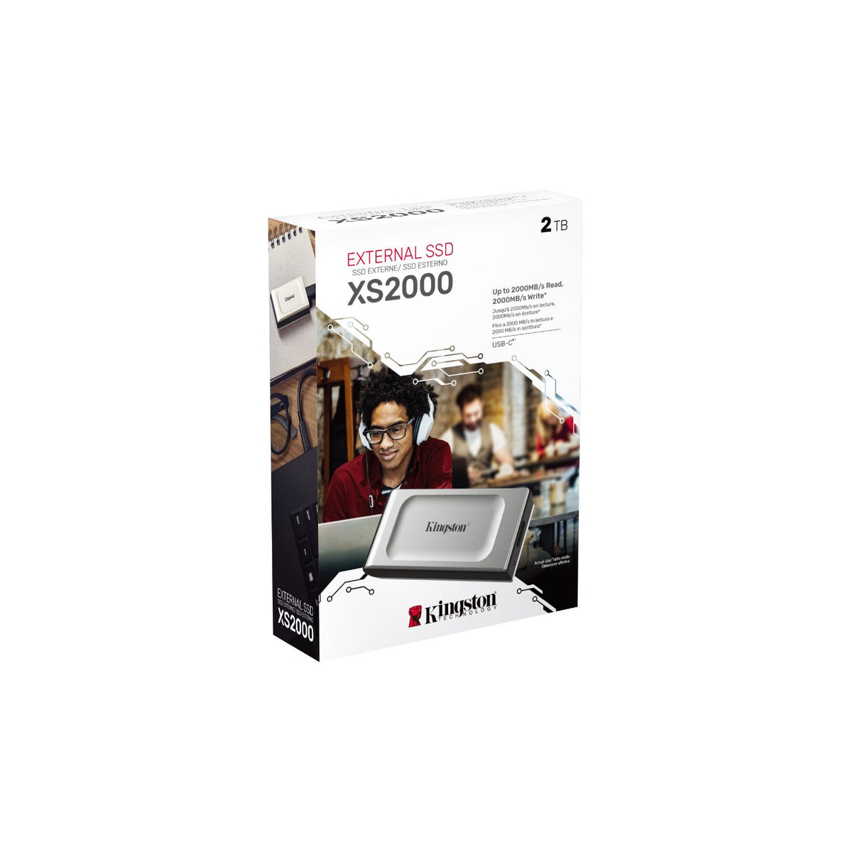 SSD Kingston XS2000 2Tb USB-C 3D NAND (SXS2000/2000G)