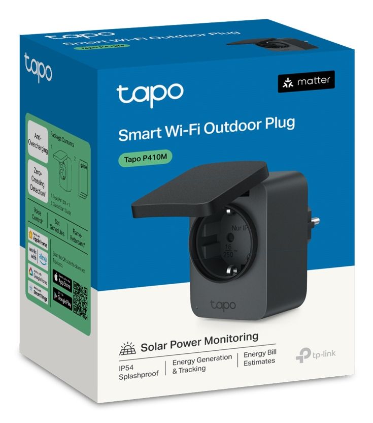Enchufe TP-Link Tapo P410M WiFi IP54 Blanco (P410M)