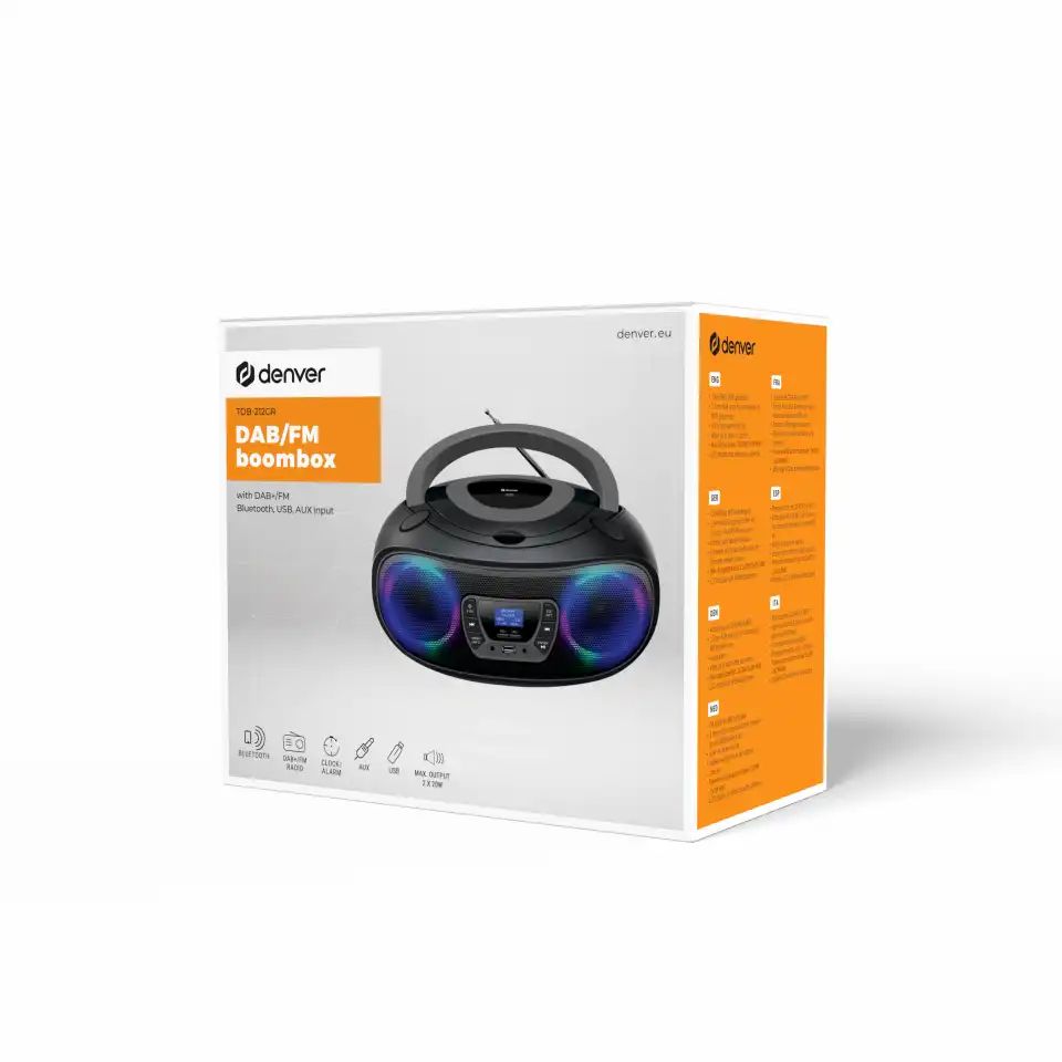 Radio CD DENVER DAB+/FM MP3 BT USB Gris (TDB-212GR)