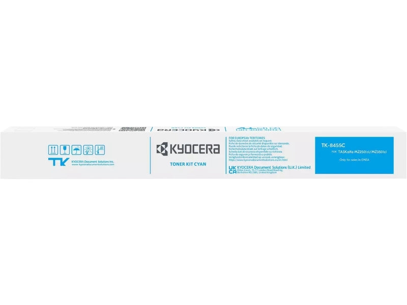 Kyocera TK8455 Cyan Original Toner Cartridge - 1T0C2MCNL0/TK8455C