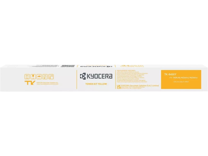 Kyocera TK8455 Yellow Original Toner Cartridge - 1T0C2MANL0/TK8455Y