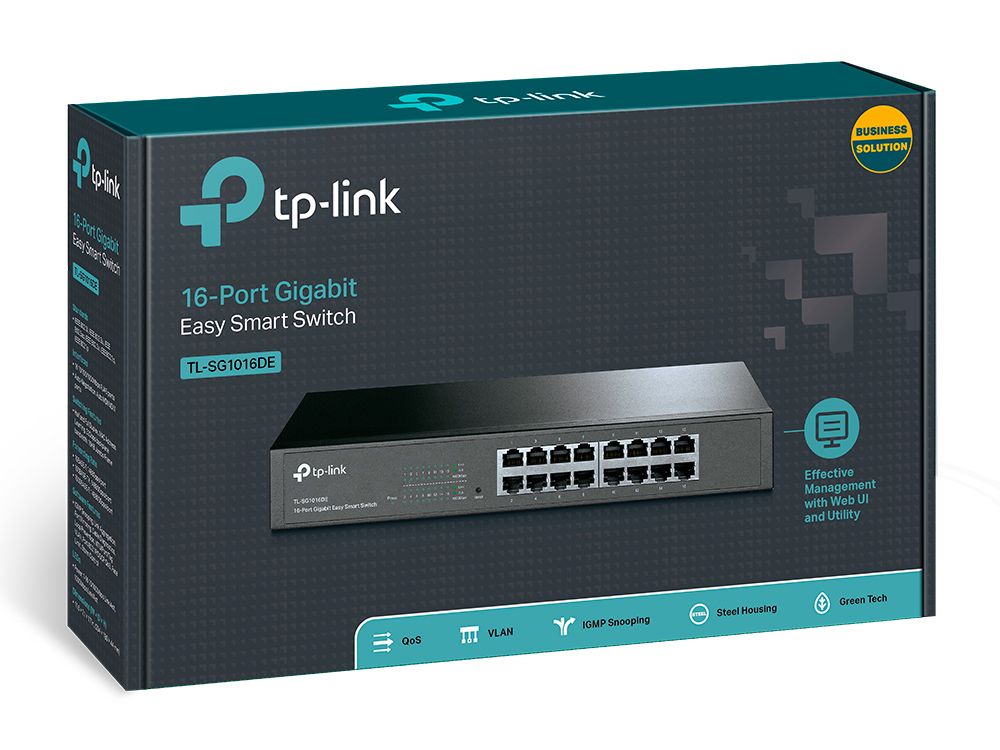 SWITCH TP-LINK ETHERNET 16 PUERTOS TL-SG1016DE RACK GESTIONABLE