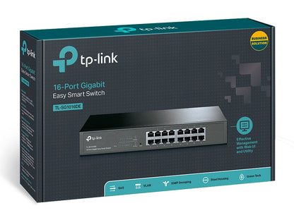SWITCH TP-LINK ETHERNET 16 PUERTOS TL-SG1016DE RACK GESTIONABLE