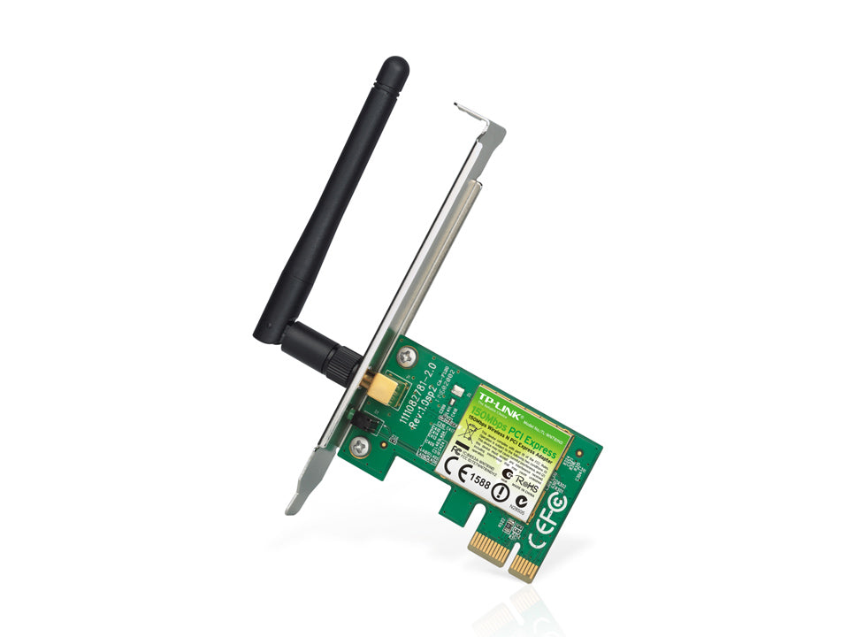 Tarjeta de red pci express inalambrica 2.4ghz 150mbps 1 antena 2dbi tl-wn781nd