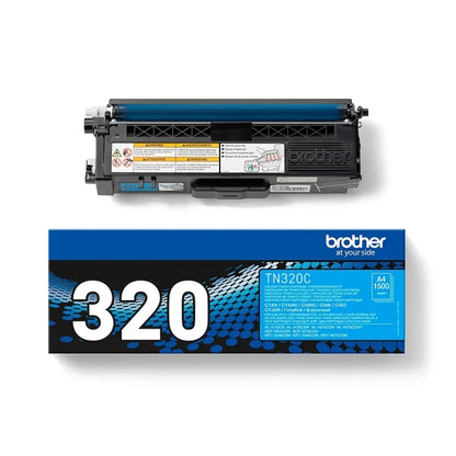Brother TN320 Cyan Cartucho de Toner Original - TN320C. 1.500 Paginas