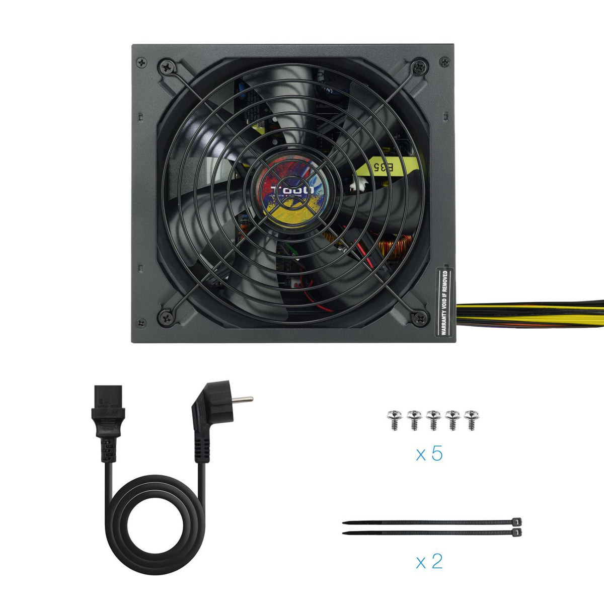 Fuente TooQ ATX 600W PFC 140mm Negra (TQAPOLO-600SP)