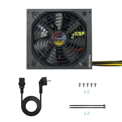 Fuente TooQ ATX 600W PFC 140mm Negra (TQAPOLO-600SP)