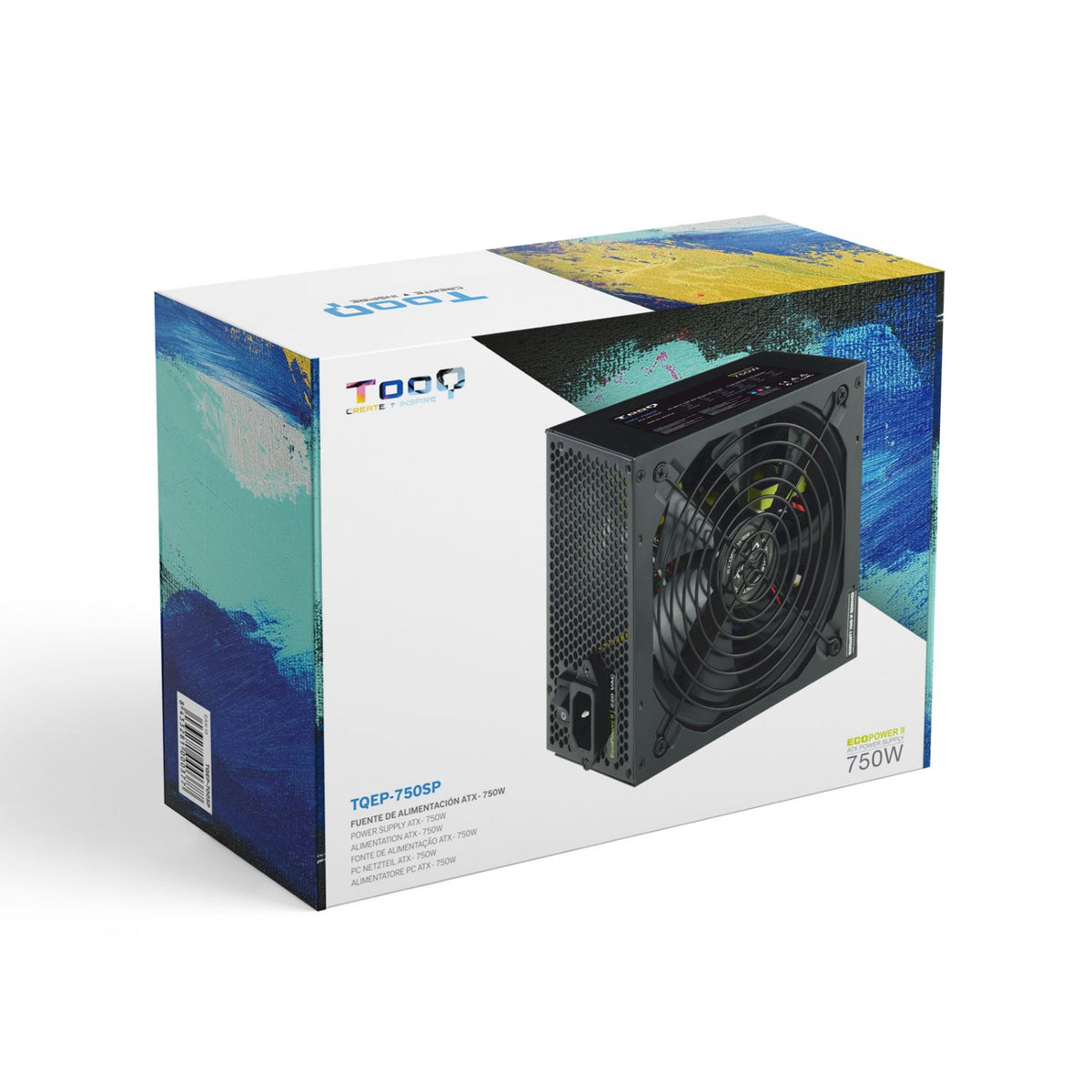 Fuente TooQ ATX 750W PFC 140mm Negra (TQAPOLO-750SP)