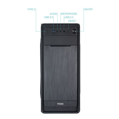 Caja TooQ Prisma Ultra 500W ATX Negra (TQC-5701-SP)