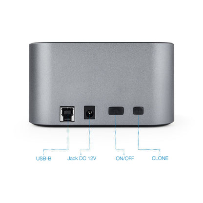 Dock Station TooQ 2.5"/3.5" USB3.0/3.1 Gris (TQDS-805G)