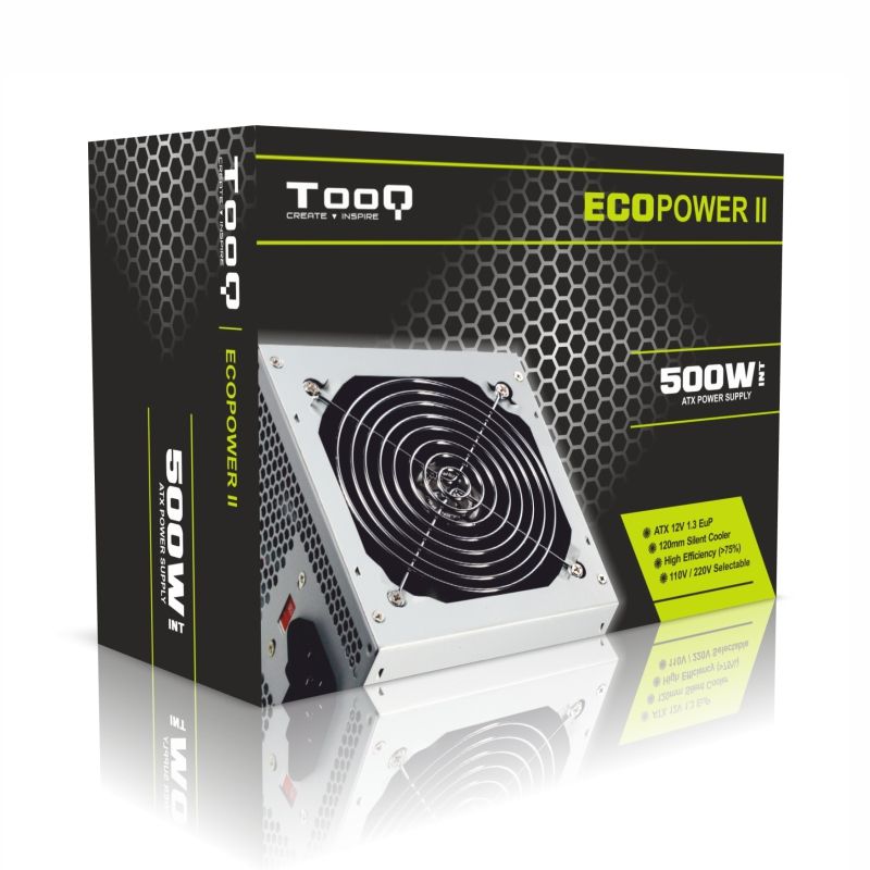 Fuente TooQ EP-II ATX 500W 120mm Plata (TQEP-500S-INT)