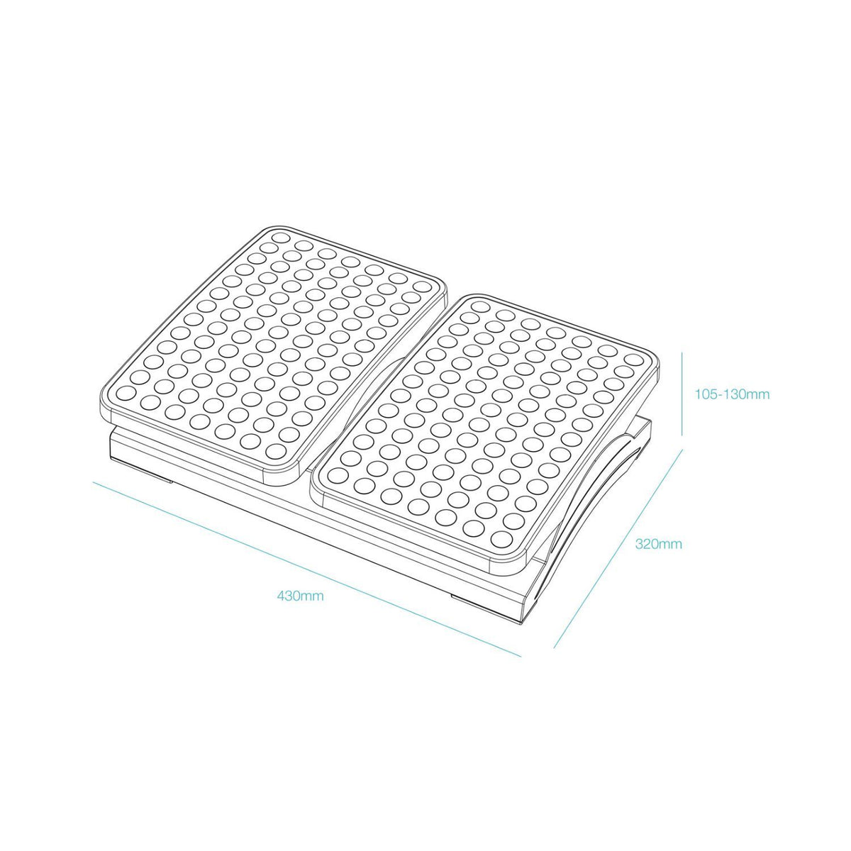 Reposapies TooQ Ajustable/Inclinable Negro (TQFR0604-B)