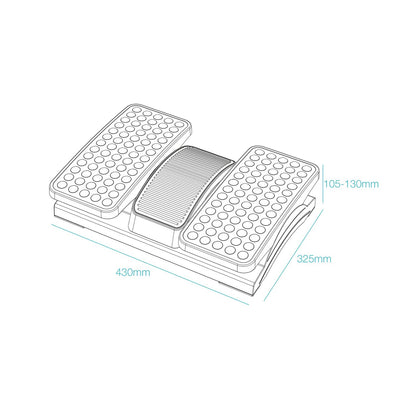 Reposapiés TooQ dos plataformas Negro (TQFR0605-B)