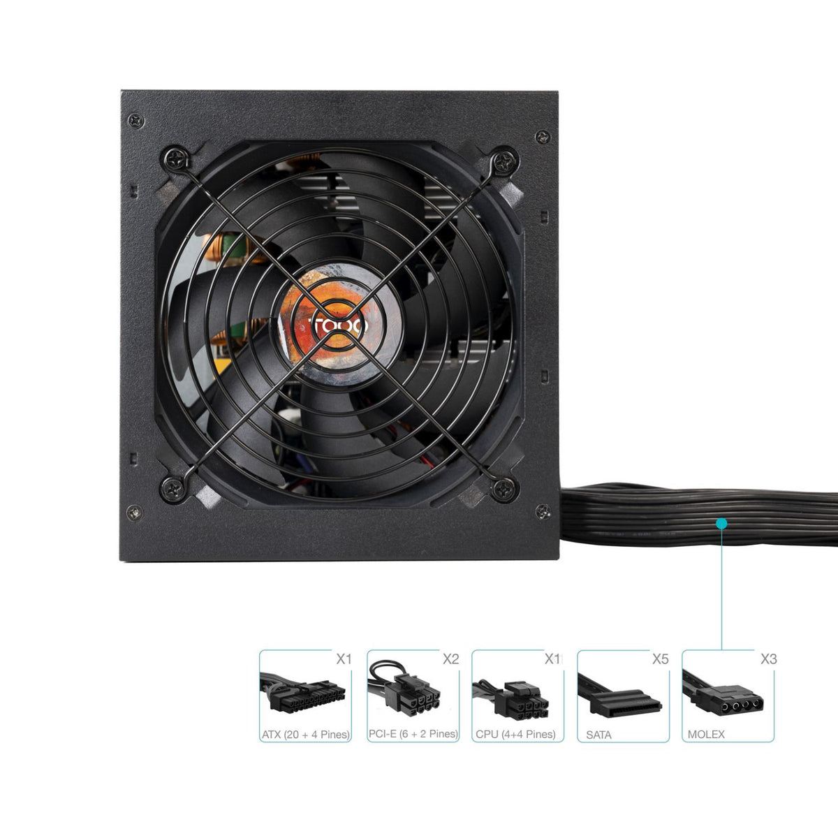 Fuente TooQ ATX 650W APFC 80+Bronze (TQHELIOS-650SP)