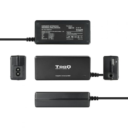 Cargador TooQ 65W 8 DC 1xUSB Negro (TQLC-65BS02AT)