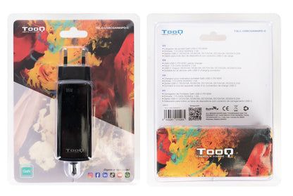 Cargador TooQ USB-C PD 65W Negro (TQLC-USBCGAN65PD-C)