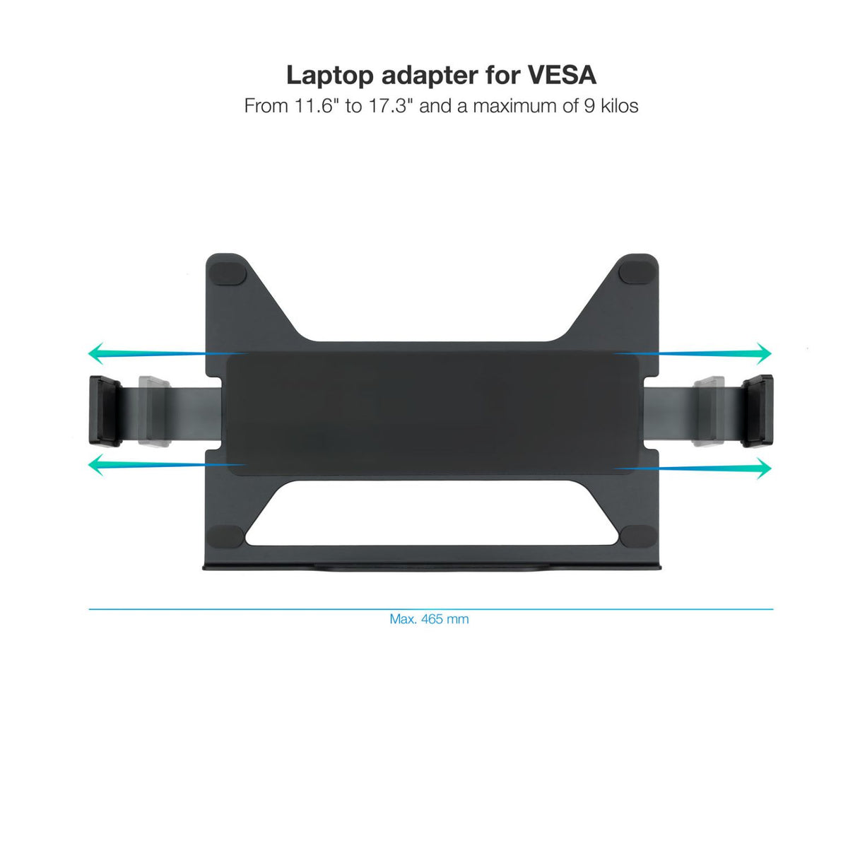 Soporte TooQ 11.6"-17.3" con Bandeja Negro (TQLH1117-B)