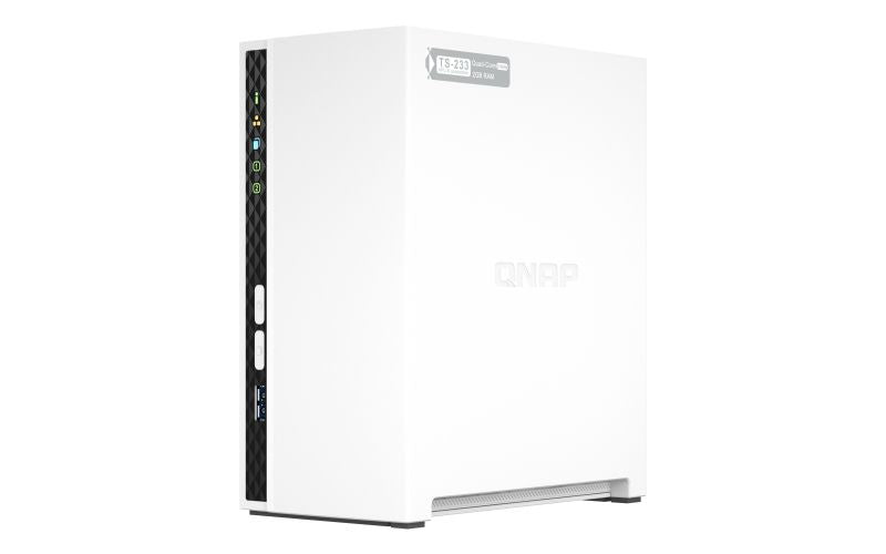 NAS QNAP 2Gb SATA2/3 USB RJ45 2 Bahías Blanco (TS-233)