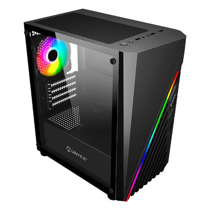 Caja UNYKA Mini Glayze ARGB mATX Negra (UK113021)