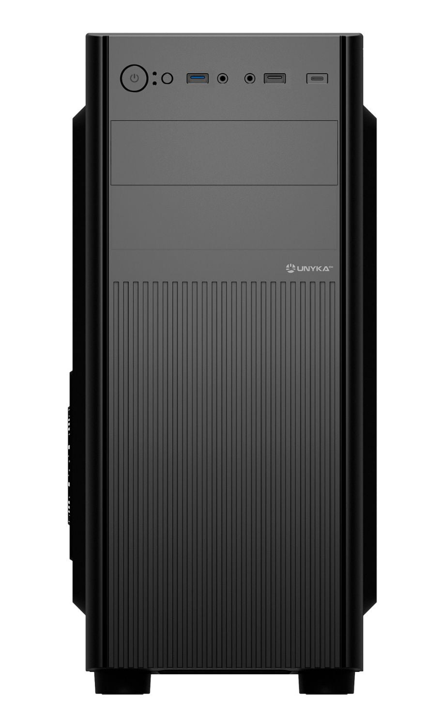 Caja UNYKA UK8026 USB-A/C ATX ITX mATX Negra (UK180260)