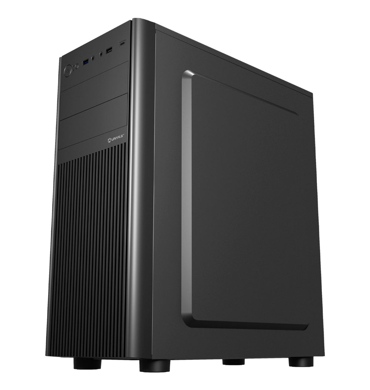 Caja UNYKA UK8026 USB-A/C ATX ITX mATX Negra (UK180260)