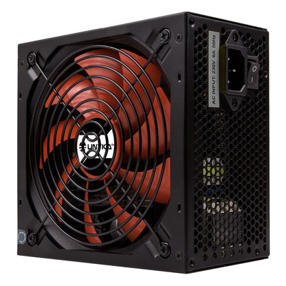 Fuente UNYKA ATX 550W 140mm Negra/Roja (UK210551)