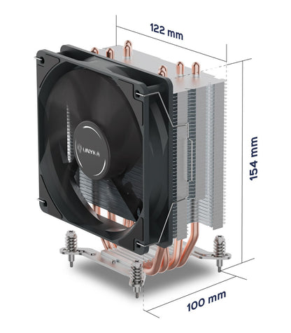 Ventilador CPU Unyka UNYCOOL H40 90mm Gris (UK324001)