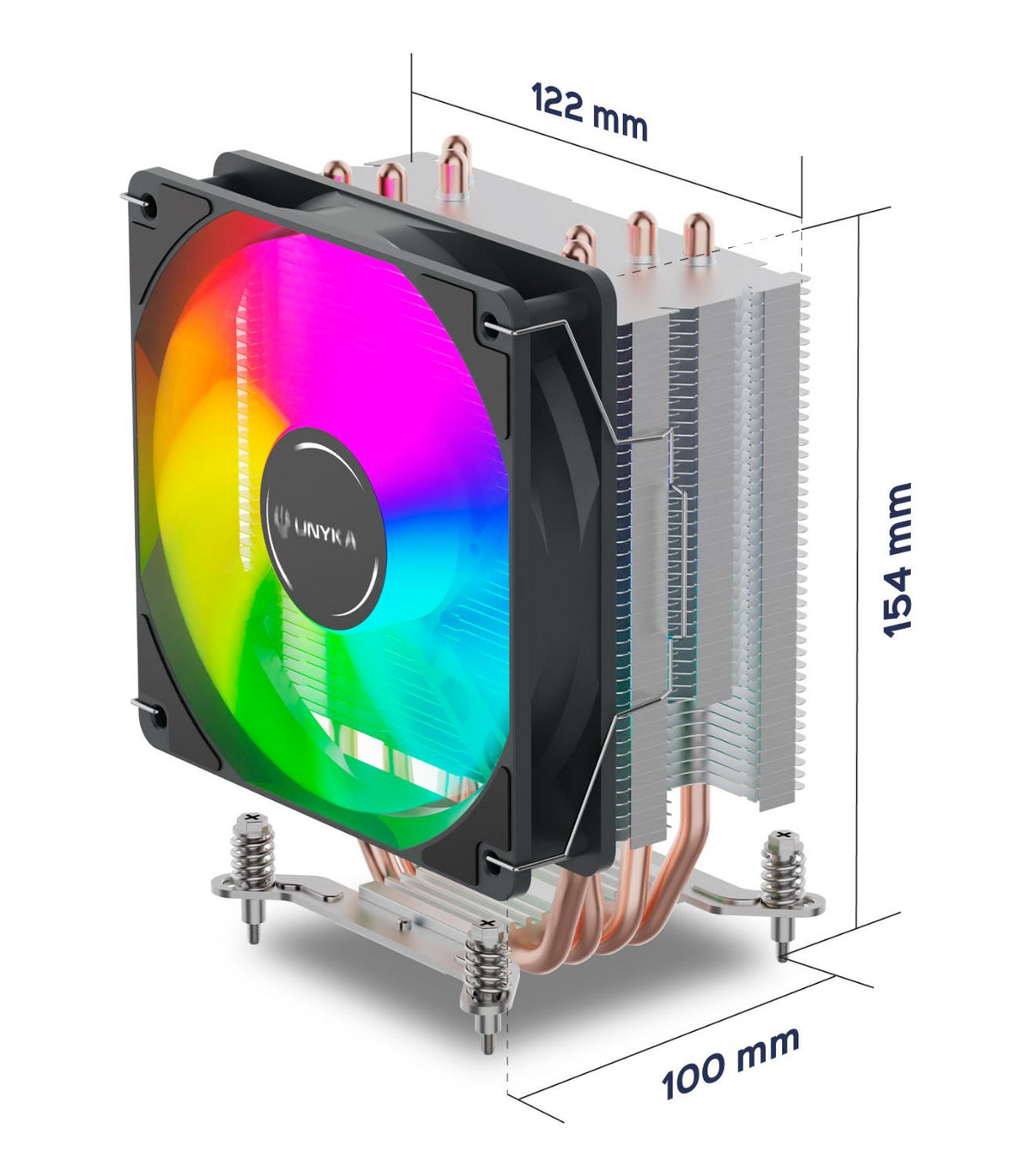 Ventilador UNYKA UNYCOOL H40 ARGB 90mm Gris (UK324101)