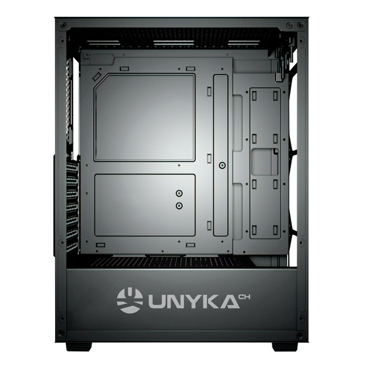 Caja UNYKA Mir 100 ARGB USB-A ATX Negra (UK511303)