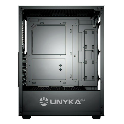 Caja UNYKA Mir 100 ARGB USB-A ATX Negra (UK511303)