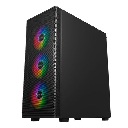 Caja UNYKA Mir 100 ARGB USB-A ATX Negra (UK511303)