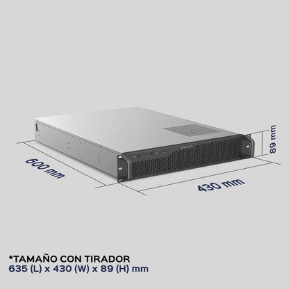 Caja Rack UNYKA UK2130 2U600 19" 2U ATX mATX (UK51922)