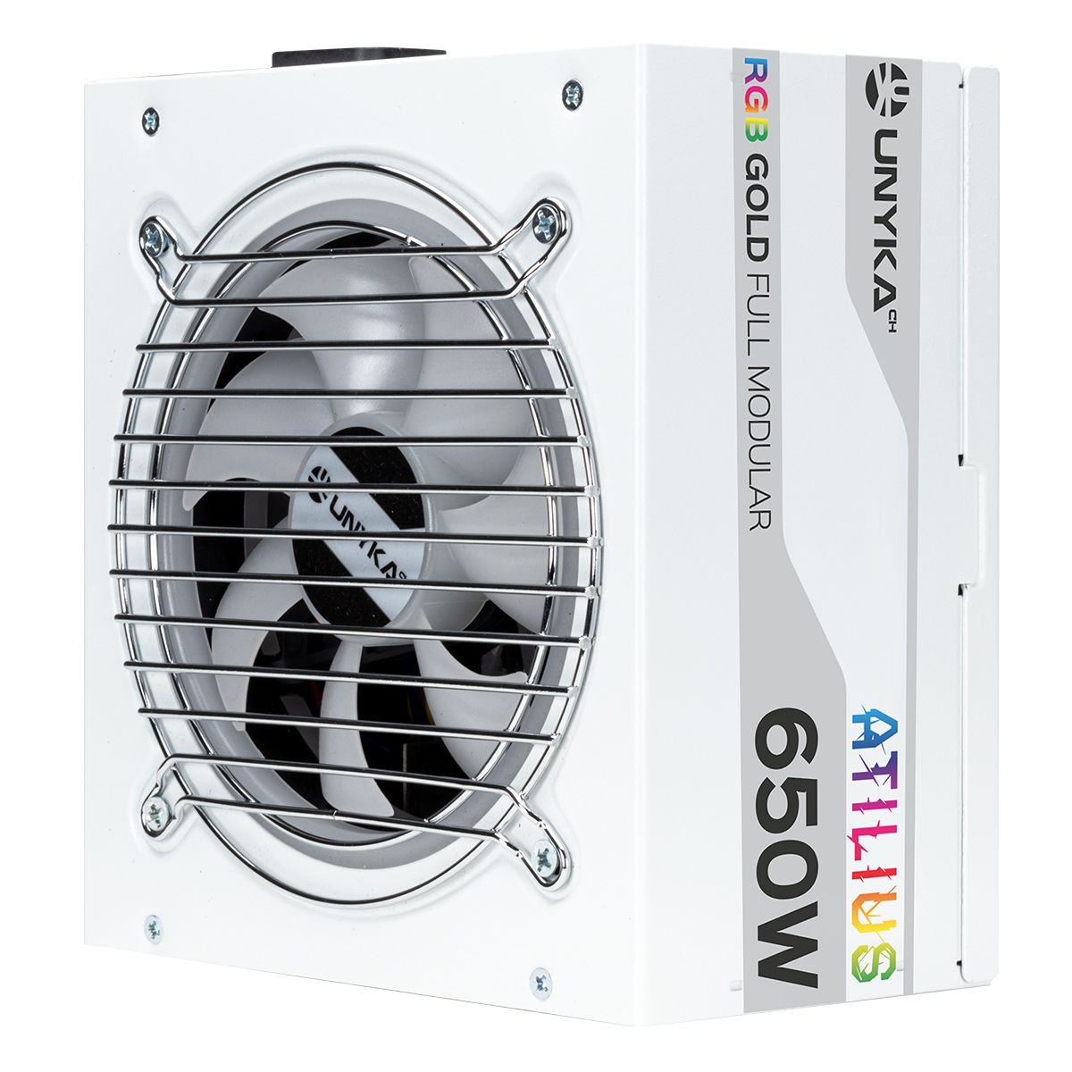 Fuente UNYKA Atilius ATX 650W 90% RGB Blanca (UK521204)