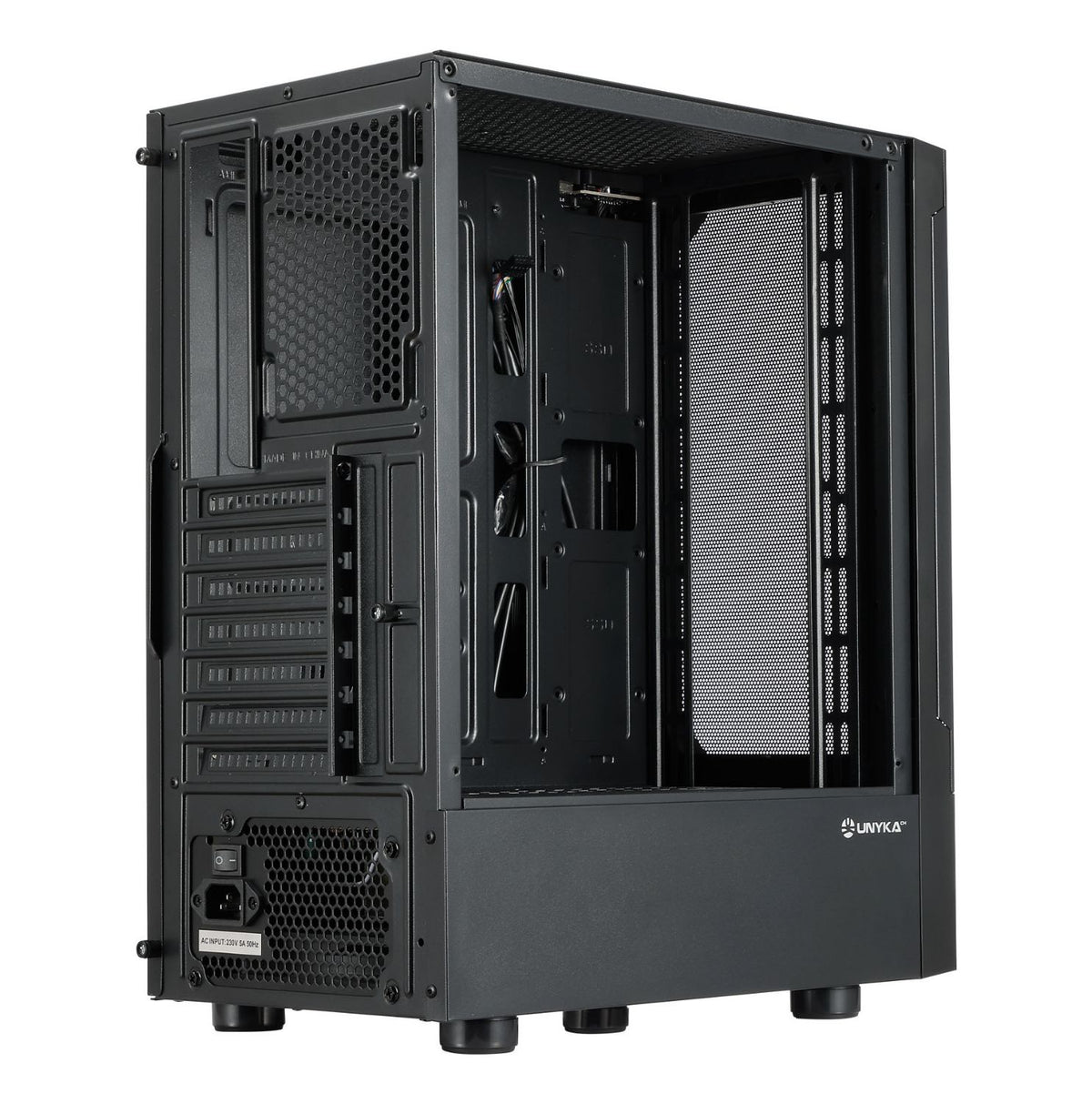 Caja UNYKA Aero C35 500W ATX ITX mATX Negra (UK52135)