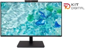 Monitor 23.8' Vero B247yd6bmiprczx con Webcam 1920x1080 a 120Hz Full HD IPS LED 4ms 250cd/m2 1000m:1 16:9 HDMI VGA Displayport Hub USB 3.1 1 a 4 Regulable Altura Pivotante Soporte Vesa 100x100 Altavoces Canal de 10W Garantia 3 Años Negro Apto para el