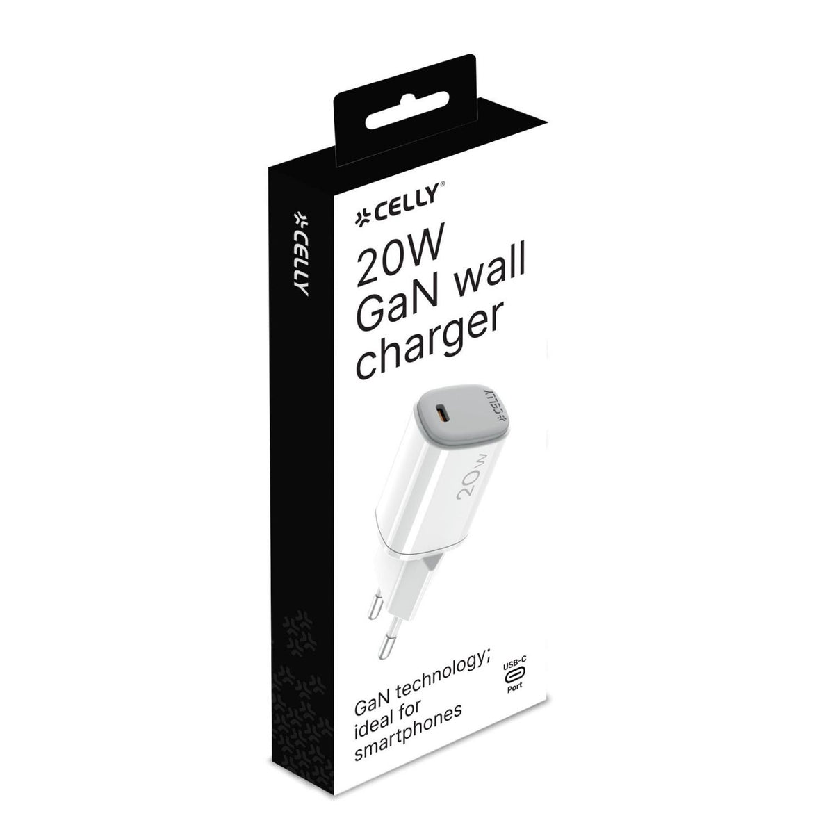 Cargador Pared CELLY 20W USB-C Blanco (UPTC1USBC20WWH)
