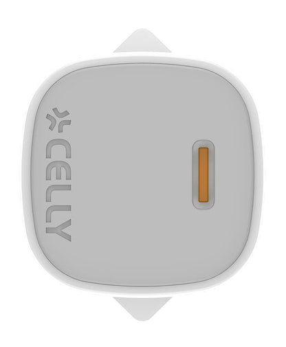Cargador Pared CELLY 1USB-C 30W Blanco (UPTC1USBC30WWH)