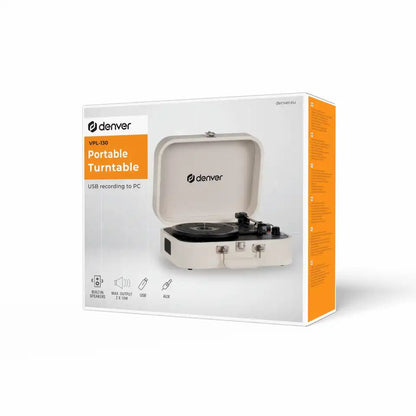 Tocadiscos DENVER Digitalización USB 3.5mm (VPL-130)