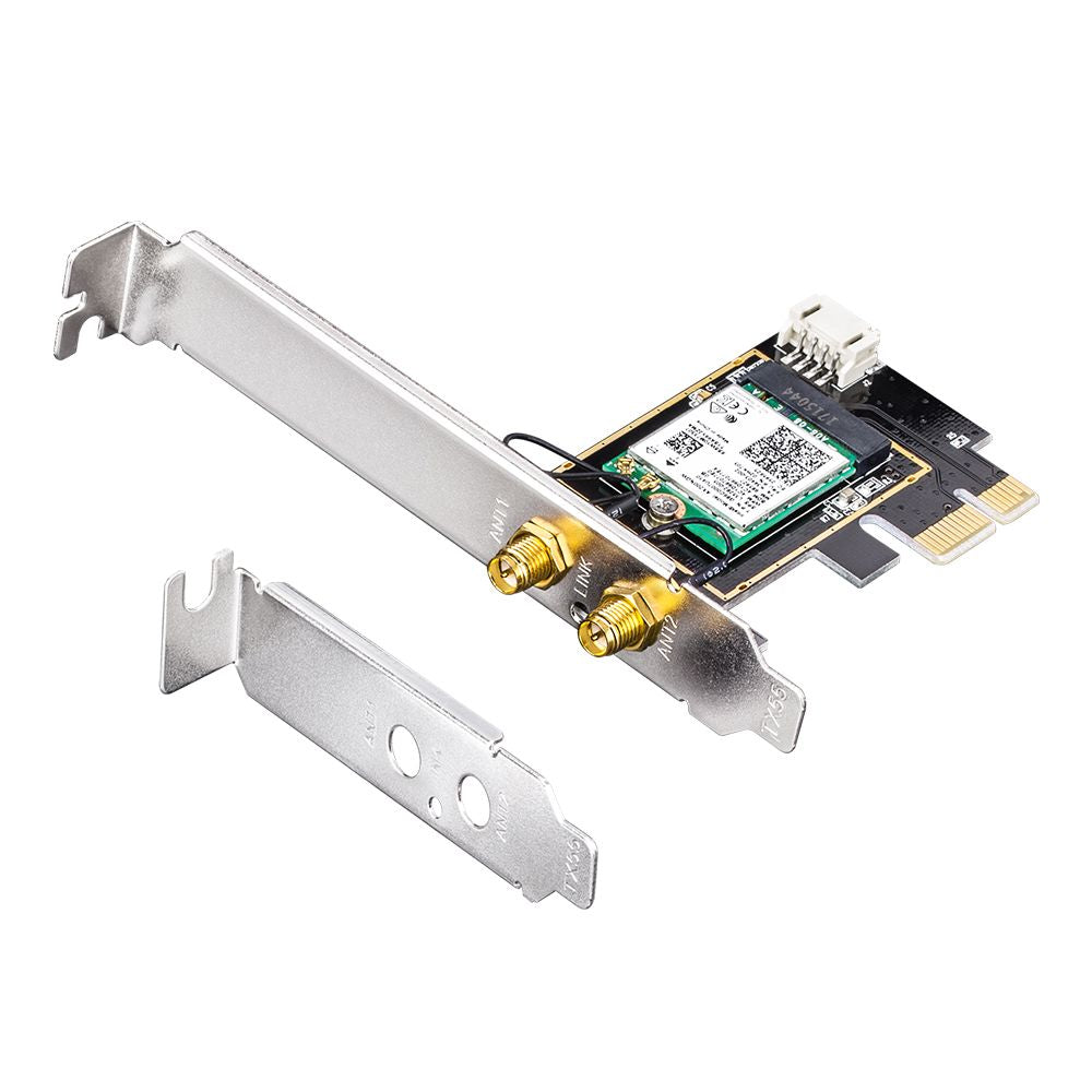 Adaptador CUDY AX5400 PCIe WiFi 6E BT Negro (WE3000)