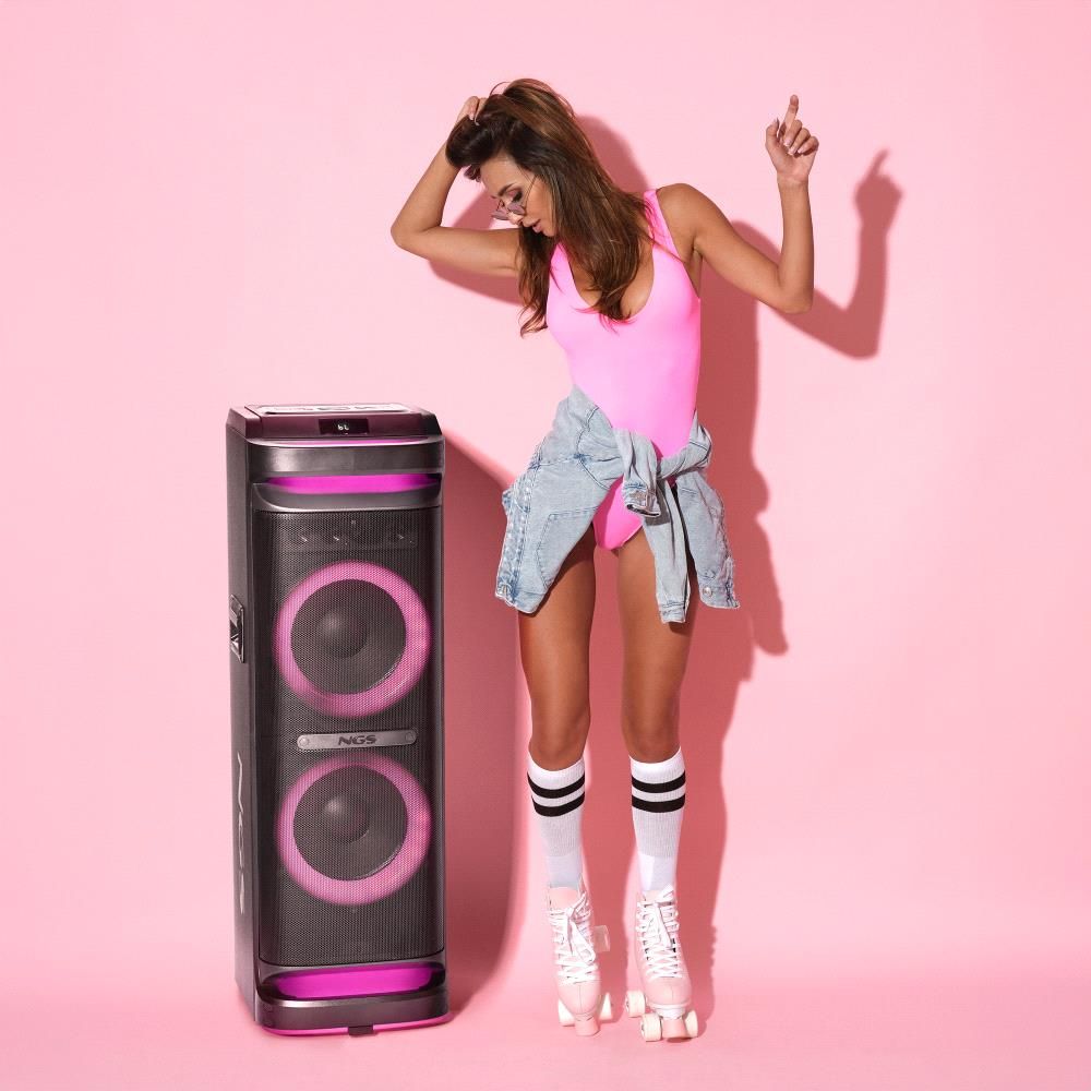 Altavoz NGS DJ RGB 4000W BT/USB/Aux Negro (WILDSPACE3)