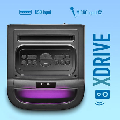 Altavoz NGS DJ RGB 4000W BT/USB/Aux Negro (WILDSPACE3)