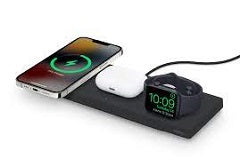 Cargador Inalambrico 3 en 1 con MagSafe, Carga Simultaneamente Tu iPhone 17, Air, 17 Pro, 17 Pro Max, 15, 15 Pro, 15 Plus, 15 Pro Max,14, 14 Pro, 14 Plus, 14 Pro Max, 13, 13 Mini, 13 Pro, 13 Pro Max, 12, 12 Mini, 12 Pro, 12 Pro Max (con hasta 15 W) Apple