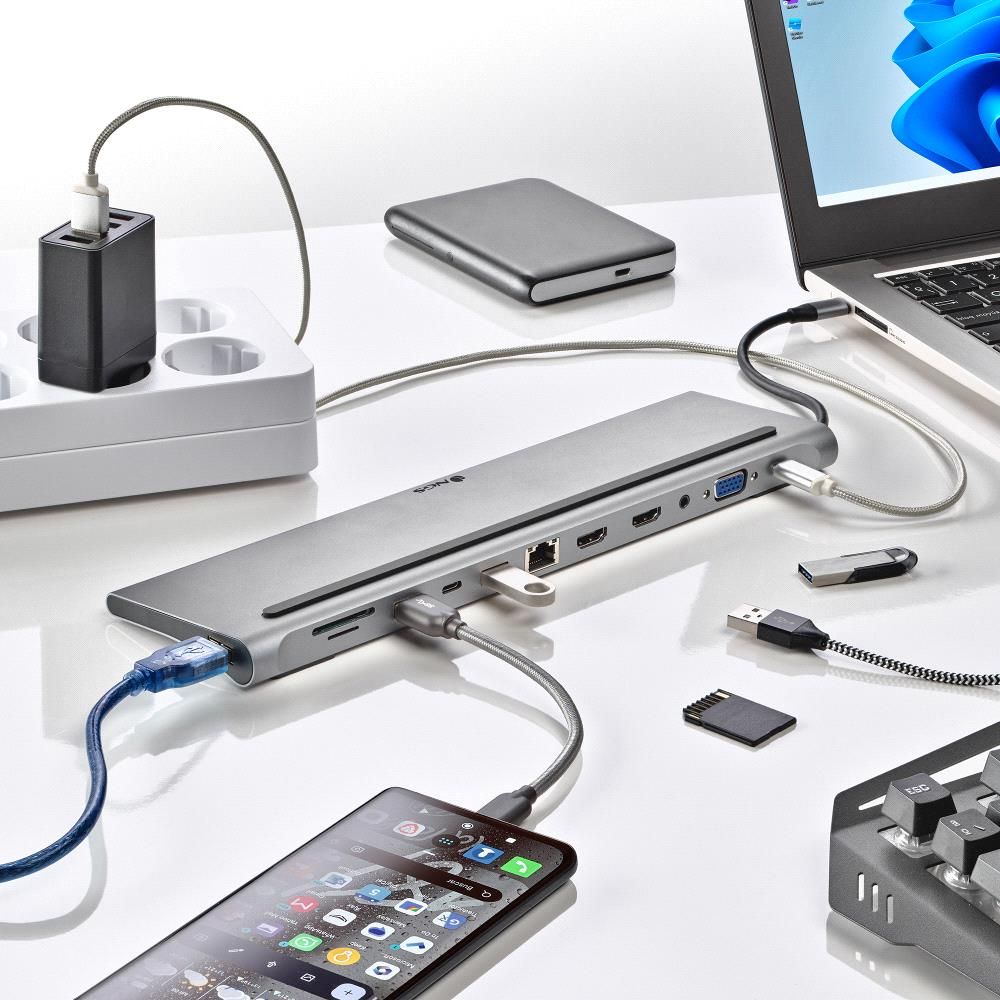 Dock Station NGS USB-C 12en1 Plata (WONDERDOCK12)