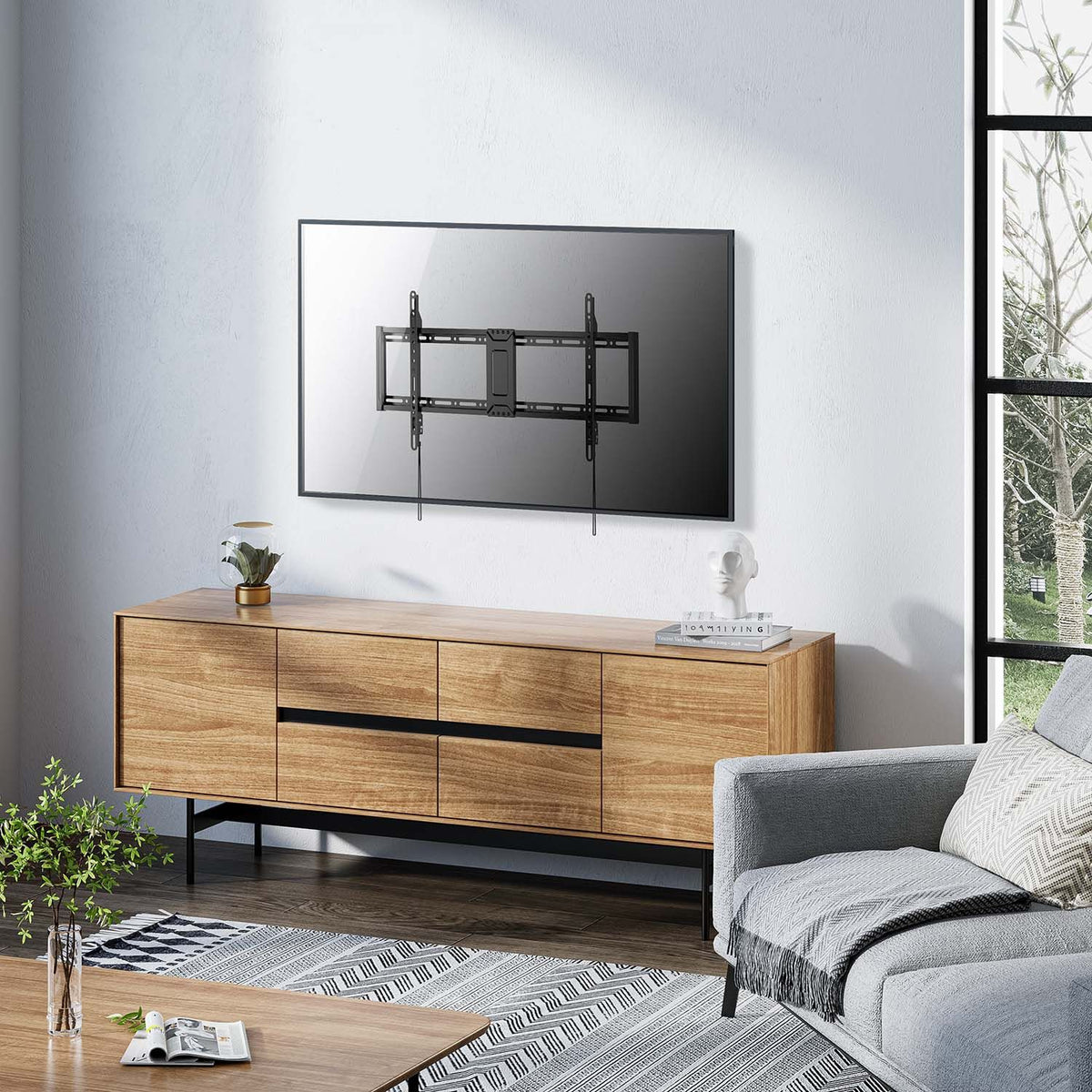 Soporte de Pared AISENS 43"-100" Máx. 75Kg (WT100F-365)