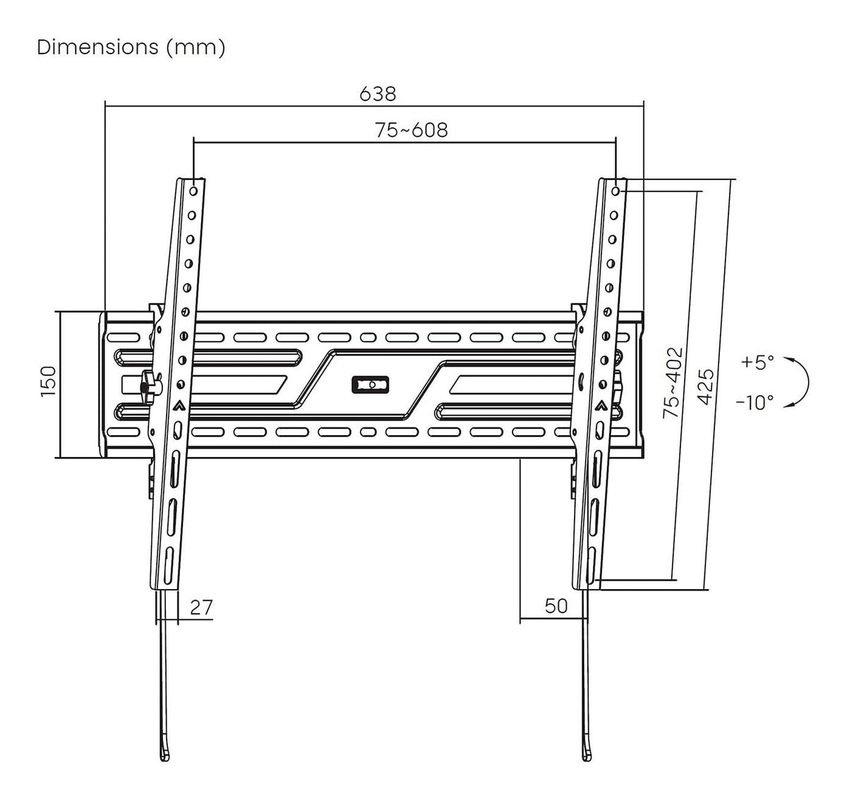 Soporte Pared AISENS 37"-86" Inclinable (WT86T-315)