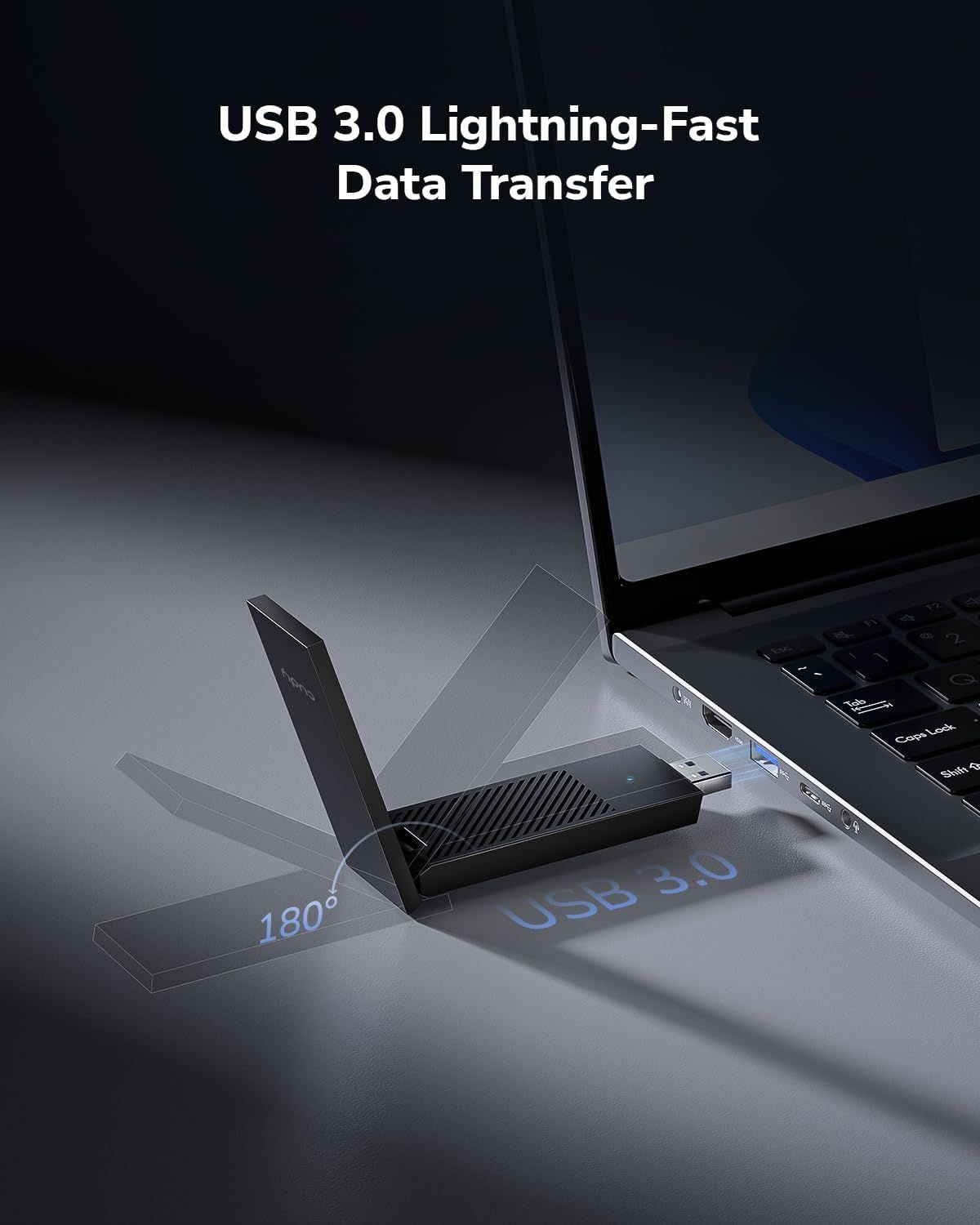 Adaptador CUDY AX5400 USB 3.0 WiFi 6E Tri-Band (WU5400)