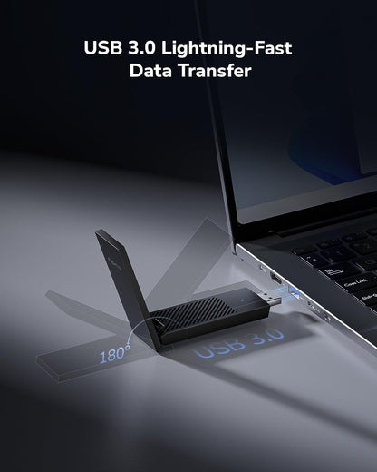 Adaptador CUDY AX5400 USB 3.0 WiFi 6E Tri-Band (WU5400)